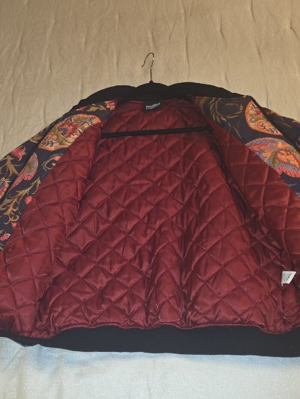 FreshHoods Floral Paisley Bomber Jacket - Black/Multi.    Size XL - Picture 8 of 12